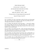 ĐỀ THI HSG LỊCH SỬ TỈNH BẮC NINH 2012-2013