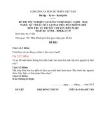 ĐỀ thi tốt nghiệp cao đẳng nghề ngành kỹ thuật máy lạnh và điều hòa không khí phần lý thuyết mã  (3)