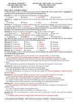 Đề thi thử THPT quốc gia môn Tiếng Anh số 249