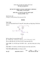 Đề thi tốt nghiệp cao đẳng nghề phần lý thuyết ngành điện tử dân dụng đề số  (41)
