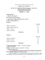 Đề thi tốt nghiệp cao đẳng nghề phần thực hành ngành điện công nghiệp đề số  (10)