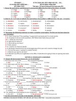 Đề luyện thi học sinh giỏi tiếng Anh lớp 9 số 25