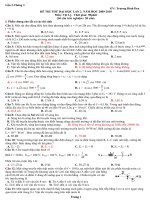 đề thi thử đại học môn lý lần thứ 2