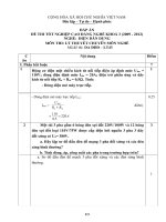 Đề thi tốt nghiệp cao đẳng nghề phần lý thuyết kèm đáp án ngành điện dân dụng đề số  (43)