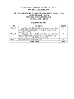 Đề thi tốt nghiệp cao đẳng nghề phần thực hành ngành điện dân dụng đề số  (8)