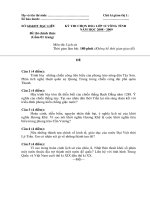 Đề thi HSG vòng tỉnh lớp 12 môn Sử 2008