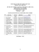 bộ đề thi tốt nghiệp phần thực hành cao đẳng nghề ngành điện công nghiệp đề số (21).DOC