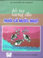 Ebook Sổ tay hướng dẫn nuôi cá nước ngọt- Phần 1 - KS. Nguyễn Duy Khoát