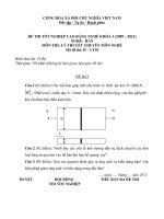 Đề thi tốt nghiệp cao đẳng nghề phần lý thuyết kèm đáp án nghề hàn đề số  (10)