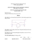 Đề thi tốt nghiệp cao đẳng nghề phần lý thuyết ngành điện tử dân dụng đề số  (44)