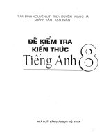 Đề kiểm tra kiến thức tiếng Anh 8