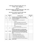 Đề thi tốt nghiệp cao đẳng nghề phần lý thuyết kèm hướng dẫn ngành điều khiển tàu biển đề số  (7)