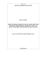 Phân tích hoạt động sử dụng thuốc điều trị bệnh đái tháo đường tại trung tâm y tế quận long biên thành phố hà nội năm 2013
