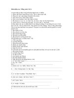 đề  kiểm tra  Tiếng Anh 3 số 4