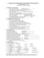 Đề luyện thi học sinh giỏi Tiếng Anh lớp 8 số 84