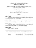 đề thi hướng dẫn du lịch phần ý thuyết cao đẳng nghề thực hành (6)