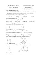 Đề kiểm tra học kì II lớp 9 môn Toán - Trường THCS Trần Cao, Hưng Yên só 2