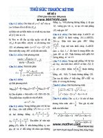 đề thi thử môn toán hay