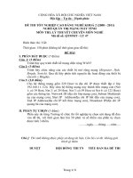 Đề thi tốt nghiệp cao đẳng nghề phần lý thuyết ngành quản trị máy tính đề số  (41)