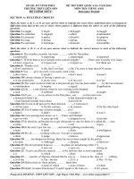 Đề thi thử THPT quốc gia môn Tiếng Anh số 449