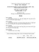 đề thi hướng dẫn du lịch phần ý thuyết cao đẳng nghề thực hành (10)