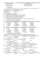 Đề thi tiếng anh lớp 9 học sinh giỏi sưu tầm tham khảo các huyện (30)