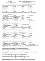 Đề luyện thi học sinh giỏi tiếng Anh lớp 9 số 50