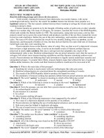 Đề thi thử THPT quốc gia môn Tiếng Anh số 298