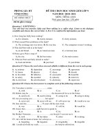 Đề thi học sinh giỏi, kiểm tra tiếng anh lớp 9 sưu tầm tham khảo ôn thi (73)