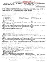 Đề thi khảo sát thi chuyên Đại học Vinh 2014 aanf4 môn hóa