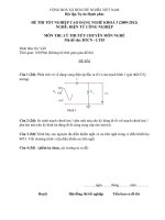 Đề thi tốt nghiệp cao đẳng nghề phần lý thuyết ngành điện tử công nghiệp đề số  (3)