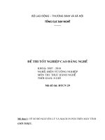 Đề thi tốt nghiệp phần thực hành ngành điện tử công nghiệp cao đẳng nghề đề số  (40)