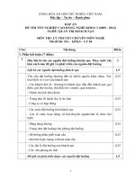 Đề thi tốt nghiệp cao đẳng nghề phần lý thuyết kèm đáp án ngành quản trị khách sạn đề số  (2)