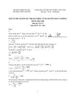 HƯỚNG DẪN CHẤM ĐỀ THI HỌC SINH GIỎI CÁC TRƯỜNG CHUYÊN DUYÊN HẢI VÀ ĐỒNG BẰNG BẮC BỘ NĂM 2015 -Vật lý  10 trường đại học sư phạm Hà Nội