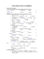 ENGLISH 8 TEST NUMBER 4