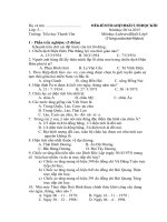 Đề kiểm tra cuối kì II môn lịch sử địa lý lớp 5 2014 2015 trường TH ThanH Văn