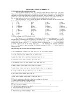 ENGLISH 6 TEST NUMBER  17