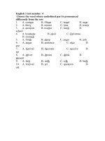 English 3 test number  4