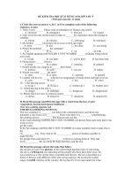 ĐỀ KIỂM TRA HỘC KỲ II TIẾNG ANH LỚP 8 SỐ  9