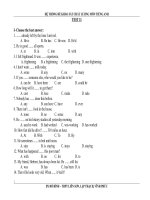 Đề ôn thi vào 10 môn Tiếng Anh số 110