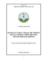 Đánh giá thực trạng hệ thống bán lẻ thuốc trên địa bàn thành phố hải phòng