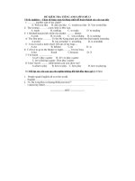 ĐỀ KIỂM TRA TIẾNG ANH LỚP 8 ĐỀ 13