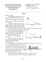 ĐỀ THI HỌC SINH GIỎI CÁC TRƯỜNG CHUYÊN DUYÊN HẢI VÀ ĐỒNG BẰNG BẮC BỘ NĂM 2015 -Vật lý  10 trường chuyên ĐIện BIên