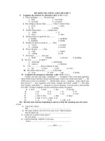 ĐỀ KIỂM TRA TIẾNG ANH LỚP 8 ĐỀ 17