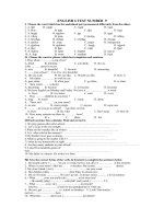 ENGLISH 6 TEST NUMBER  9