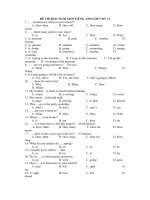 ĐỀ THI HỌC SINH GIỎI TIẾNG ANH LỚP 5 SỐ  11