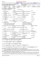 Đề ôn thi vào 10 môn Tiếng Anh số 30