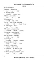 Đề ôn thi vào 10 môn Tiếng Anh số 160