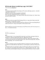 Đề thi môn Quản trị chiến lược ngày 26 đại học thương mại