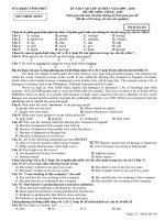 Đề ôn thi vào 10 môn Tiếng Anh số 158